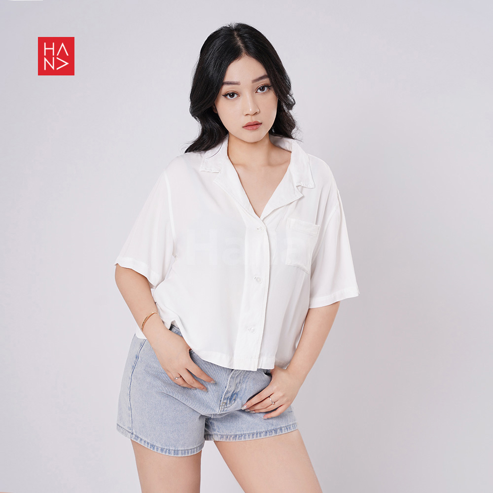 HanaFashion JKT - Roshi Shirt Causal / Atasan Blouse / Atasan Wanita Casual - SB248