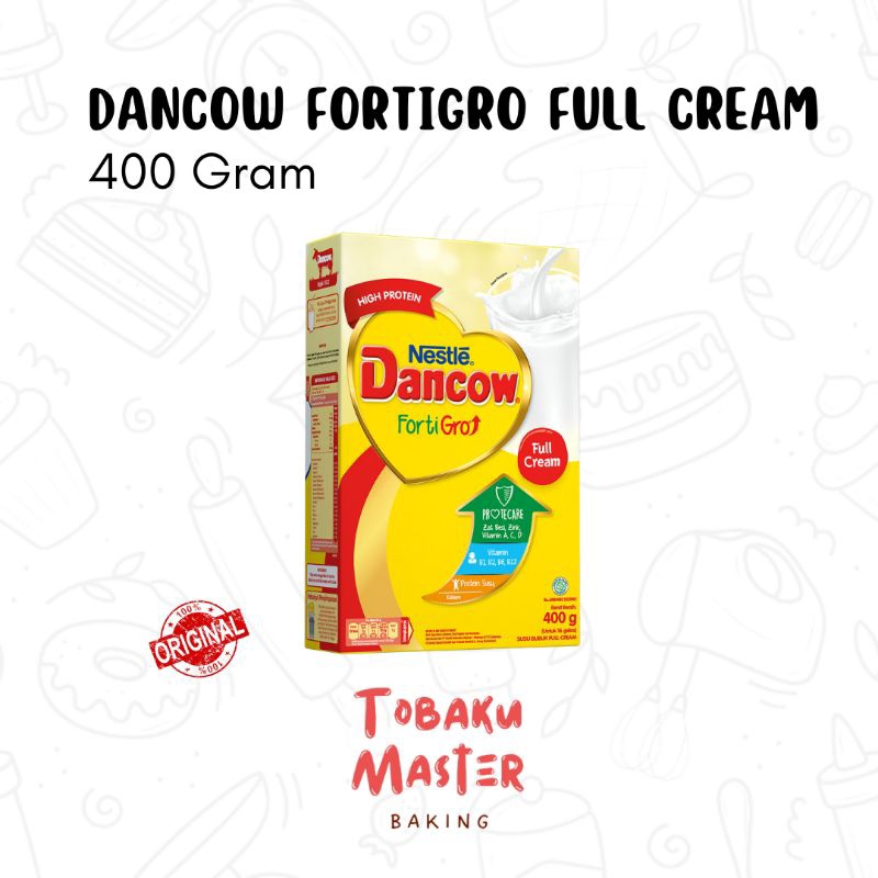 [ 400 GRAM ] Dancow Fortigro Full Cream 400 Gram / Susu Bubuk Dancow Full Cream Fortigro 400 Gram