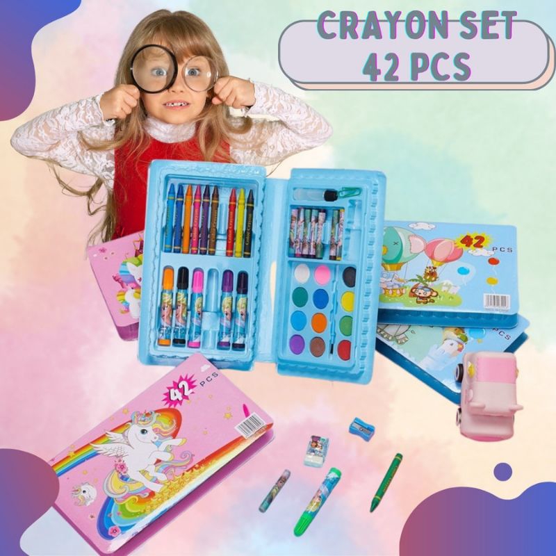 

CRAYON MEWARNAI ANAK SET 42 PCS