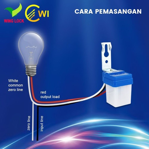 PHOTOCELL SENSOR CAHAYA OTOMATIS 220v 10A WINGLOCK SENSOR LAMPU JALANAN 10A