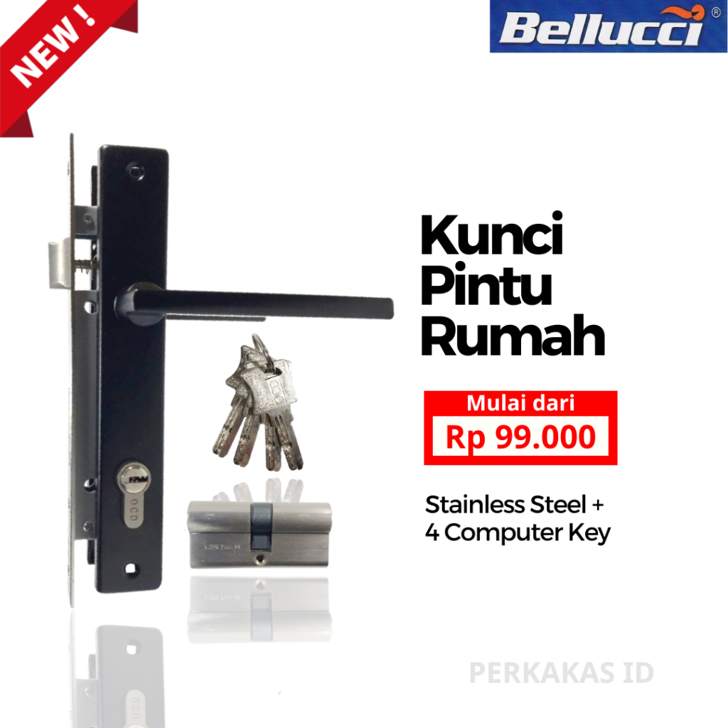 Kunci Pintu Rumah Set Alumunium Minimalis ORCHARD BELLUCI