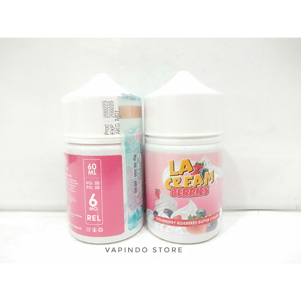 NIC 6MG LA CREAM BERRIES 60ML STRAWBERRY BLUEBERRY BUTTER BY LEVICA