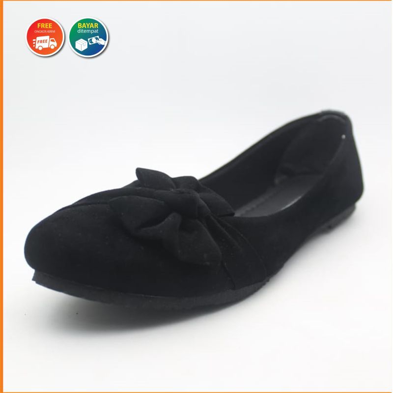 Blackpanda Flat Shoes - Sepatu Black Panda - Sepatu Wanita - Black Panda Kirey Black