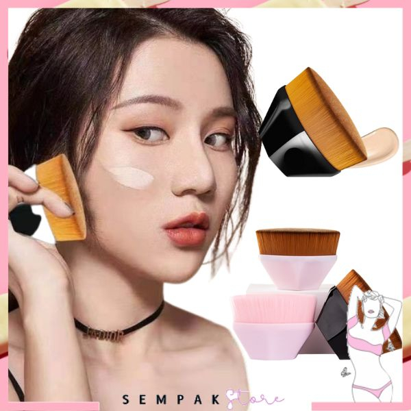 SS Brush Bedak Brush Foundation Cushion Korea Original Professional Foundation Brush Kuas Make Up Kuas Bedak Tabur Powder Gagang Pendek