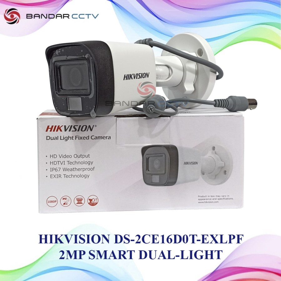 HIKVISION DS 2CE16D0T EXLPF 2MP DUAL LIGHT FIXED MINI BULLET CAMERA