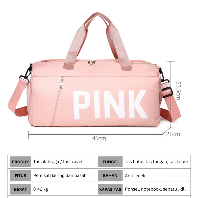 Uphike Tas Olahraga Multifungsi Waterproof Tas Gym Fitnes Travelling Kapasitas Besar TTB108