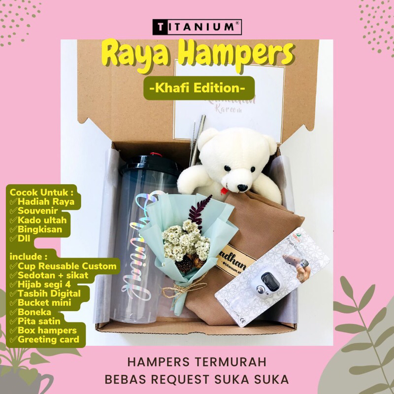 

HAMPERS LEBARAN KUKER HADIAH HARI RAYA IDULFITRI BOTOL MUNIM KADO ULTAH PACAR HIJAB
