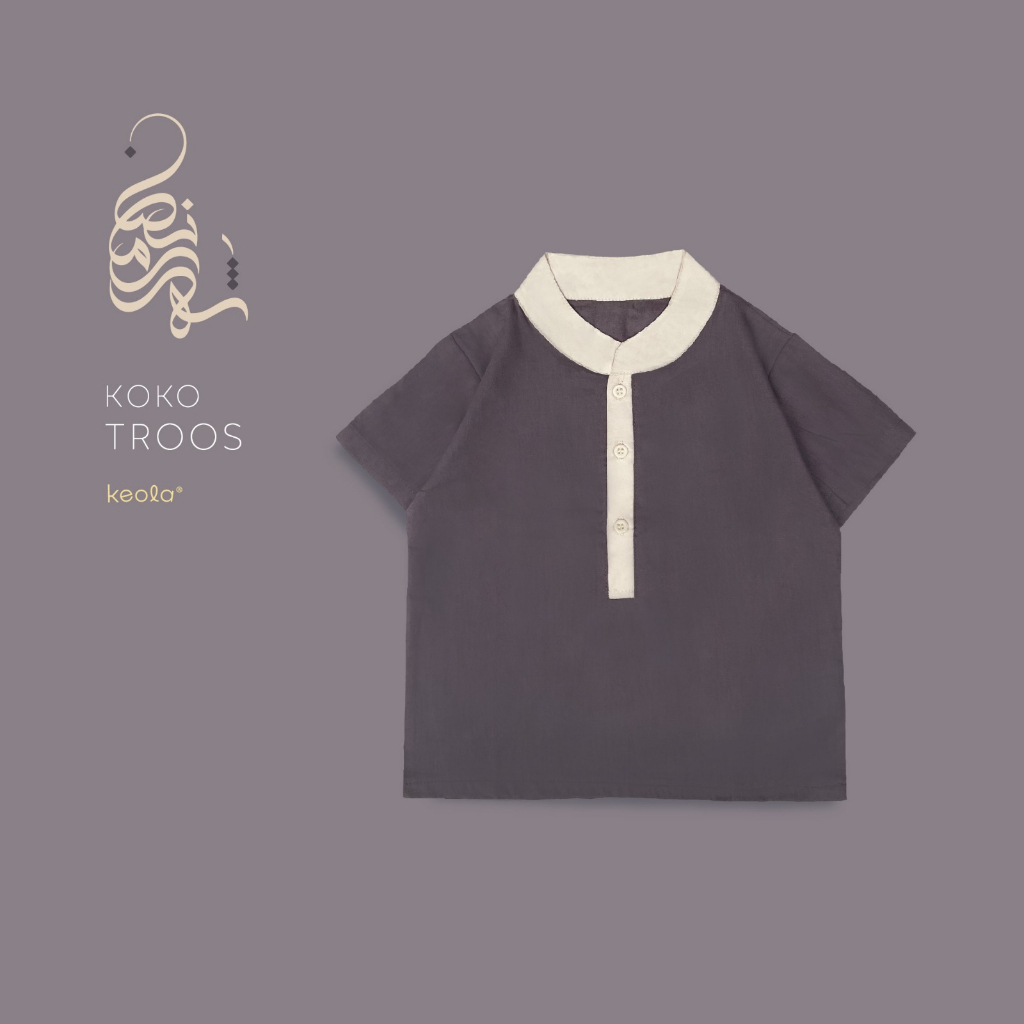 T24- Keola Koko Troos Shirt Series (Kemeja Anak) Usia 1 – 6 Tahun / Premium Cotton Koko Tee Kekinian terbaru