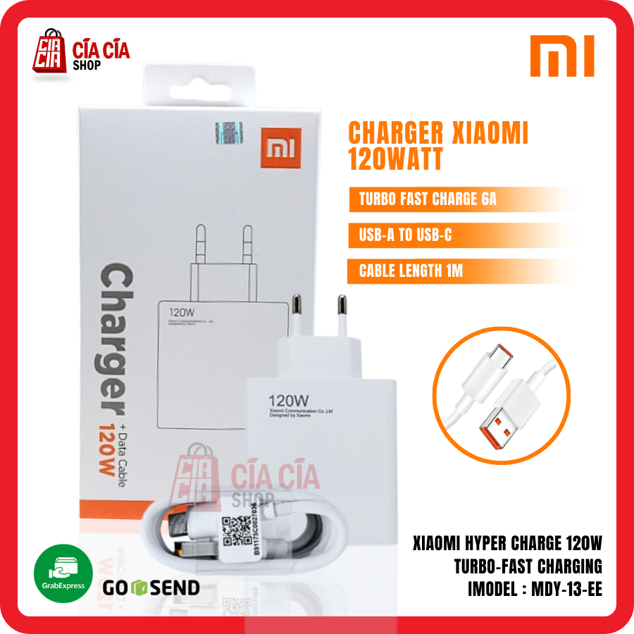 Charger Xiaomi 120W Type C Turbo Charge Hyper Charge 120 Watt