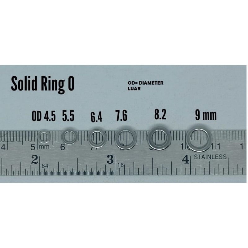Solid ring asist hok 10pcs Solid ring stainles stel Pancing assist hok jig