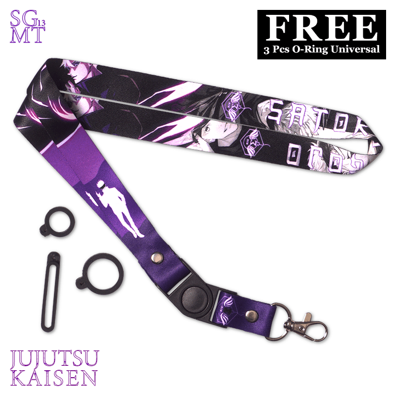 Lanyard ID Card Holder Name Tag HP Lanyard Full Printing FREE 3 Pcs Oring JUJUTSU KAISEN