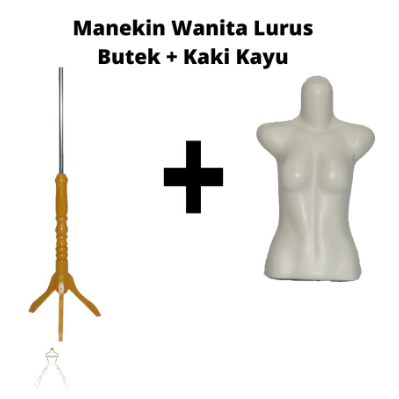 Manekin remaja abg butek + kaki kayu manekin