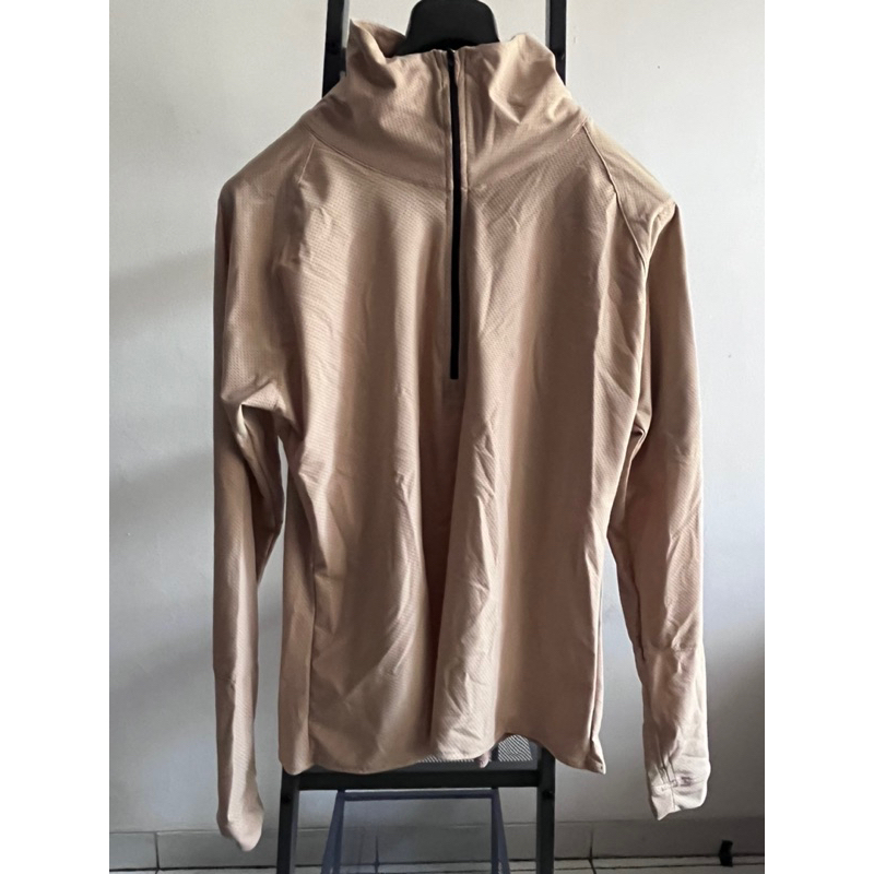 Mivva Lamia, atasan olahraga wanita, lengan panjang, size L, warna creme