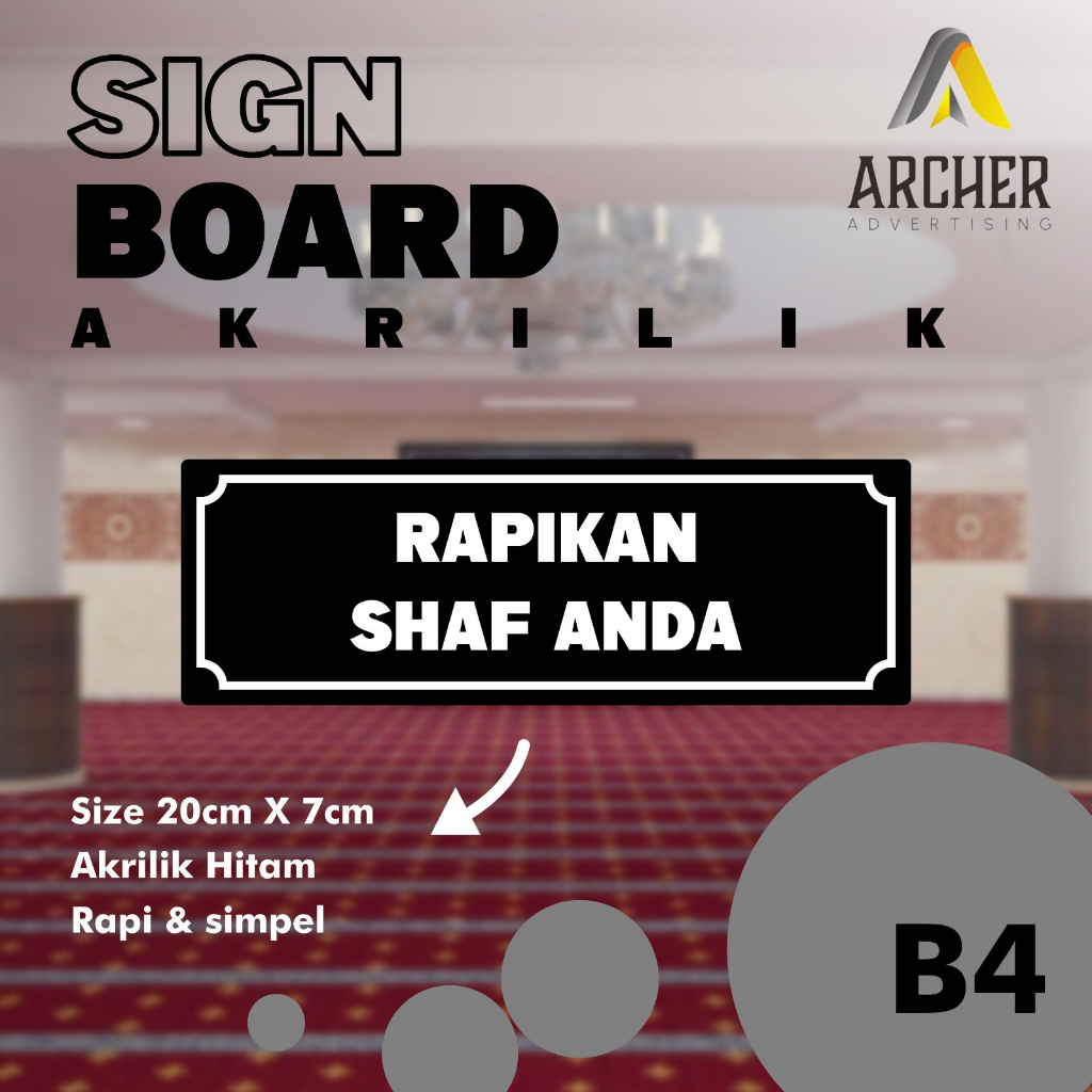 SIGN BOARD AKRILIK PENUNJUK RUANGAN | RAPIKAN SAFF ANDA