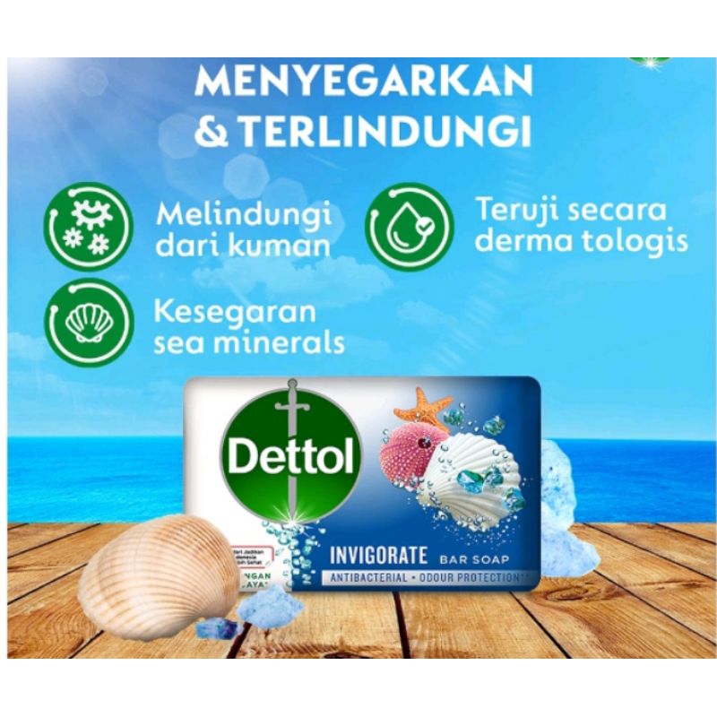 Dettol Invigorate Sabun Batang 5x100 gr (Paket 5)