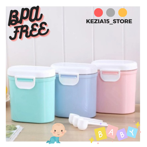 Tempat Susu Kotak Wadah Penyimpanan Susu Bubuk Bayi Anti Tumpah BPA FREE Portable Sealed Ukuran Besar