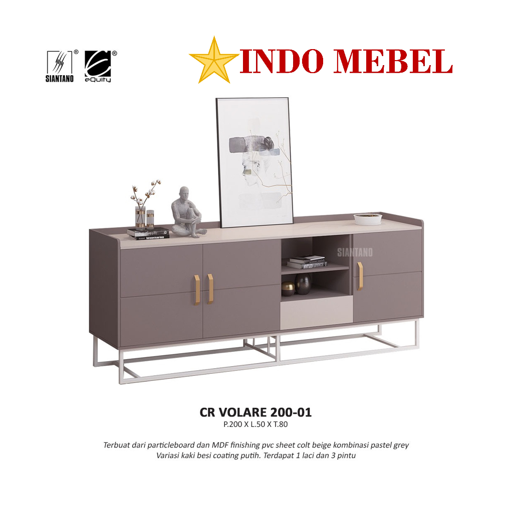 Credenza CR Volare 200 01 /bufet tv/bufet panjangan minimalis