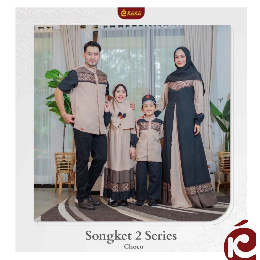 [FAMILY COUPLE] BAJU GAMIS DAN KOKO COUPLE KELUARGA LEBARAN TERBARU KEKE // SONGKET 2 SERIES //  SAR