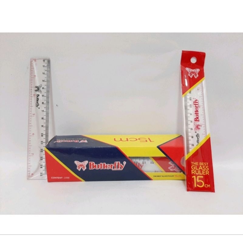

GARISAN 15 CM BUTTERFLY / PENGGARIS PLASTIK
