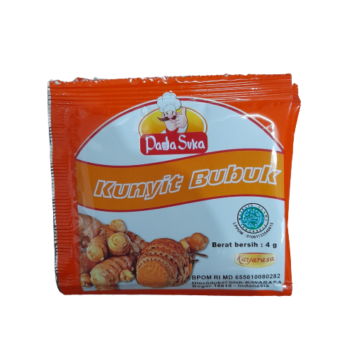 

Bumbu Rempah Kunyit Bubuk Sachet 4Gr Renceng isi 12
