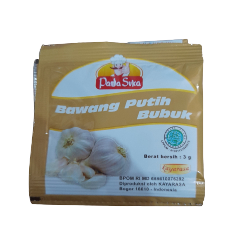 

Bumbu Rempah Bawang Putih Bubuk Sachet 3Gr Renceng isi 12