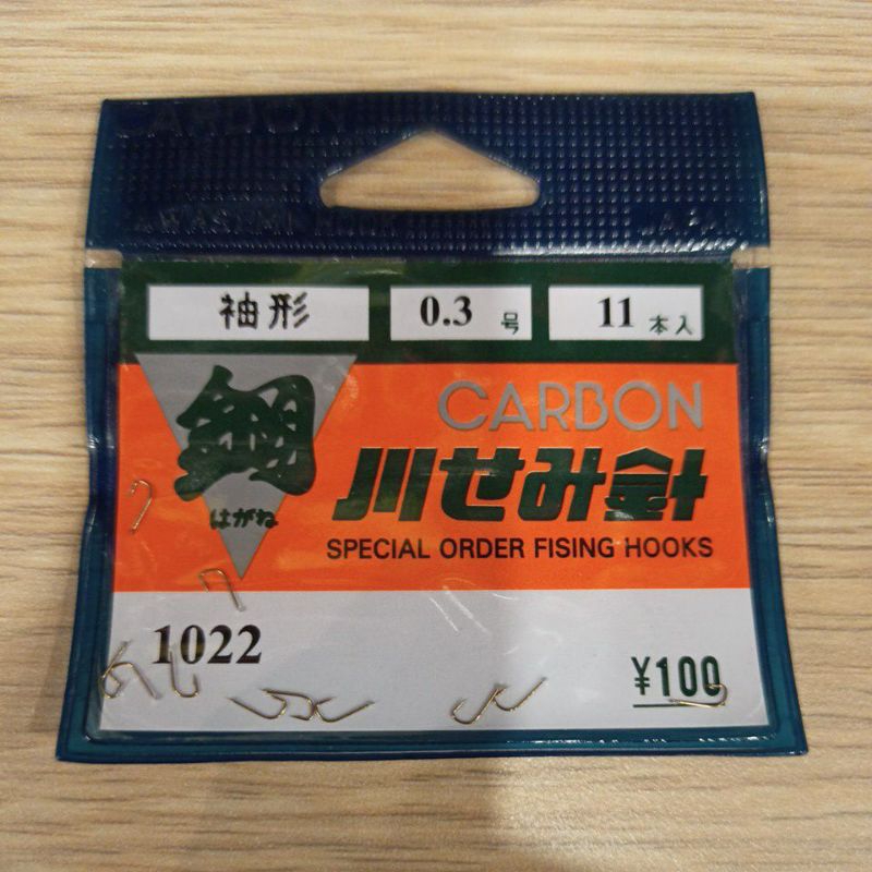 Kail Pancing Carbon Jepang 1022 Sode Kawasemi Hook Mata Kail Tanpa Lubang