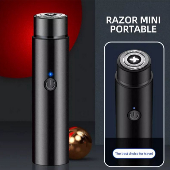 Alat Pisau Cukur Kumis Jenggot Bulu ketiak Cukur Elektrik Portable Mini Travel Size