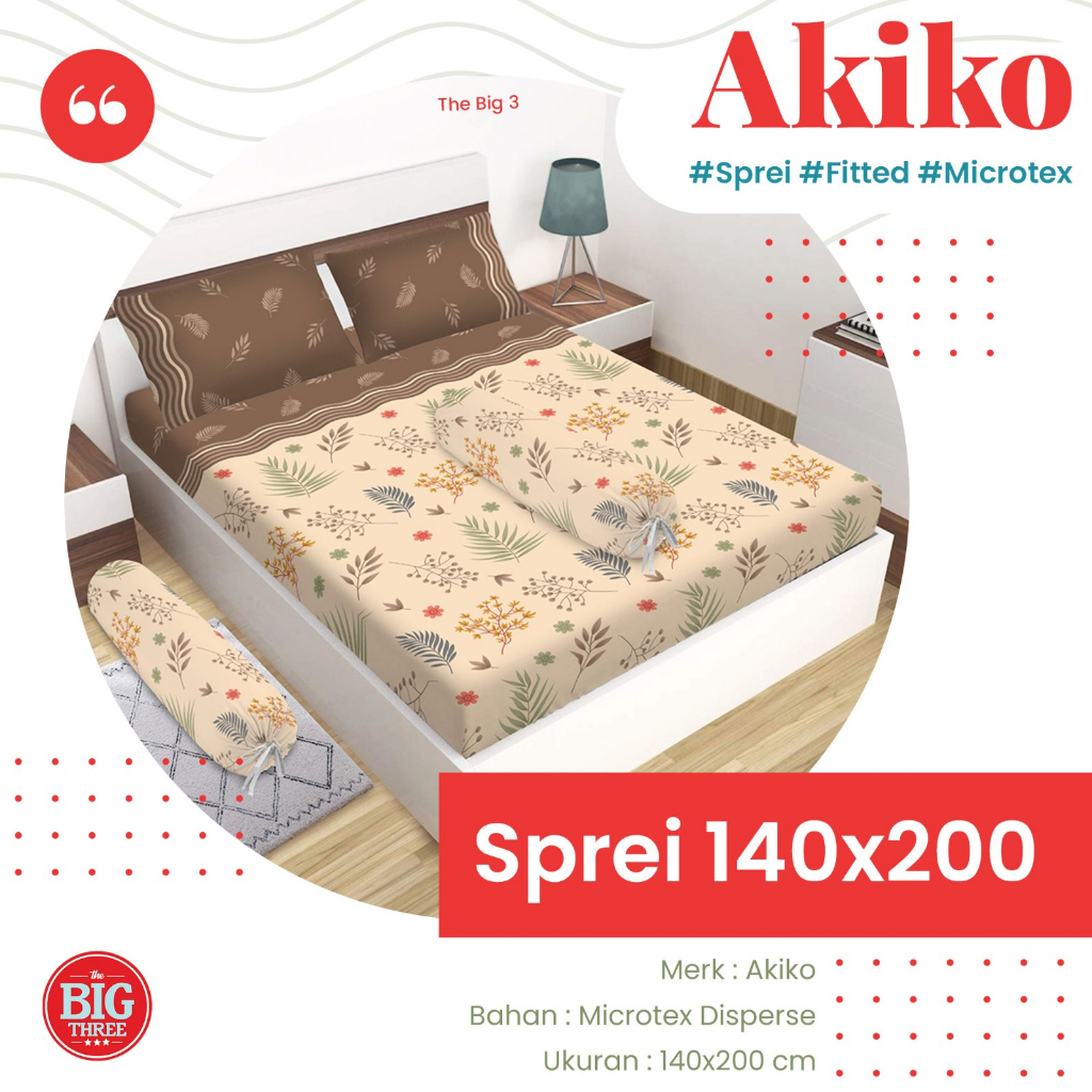 Sprei Akiko 140x200 motif Alessandro Bulgari Crystal Davinci Emily Khaki Felix Johnson Luigi Massimo Movenpick Yellow Stone - SP AKIKO 140 TBT