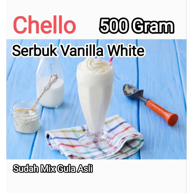 

Serbuk Minuman Rasa Vanilla White mix Gula 500 gram