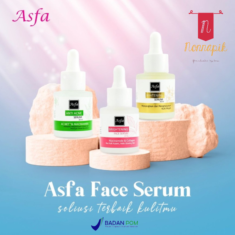 ASFA FACE SERUM 20ML BPOM | serum wajah | brightening | acne serum | gold serum | serum glowing wajah