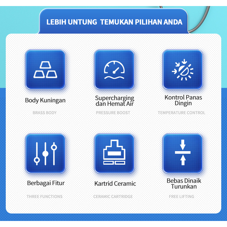 Shower Kamar Mandi 4 Dalam 1 Set Shower / Sprayer Panas Dan Dingin Set Kamar Mandi Besi Tahan / Shower Kamar Mandi Set Dengan Faucet