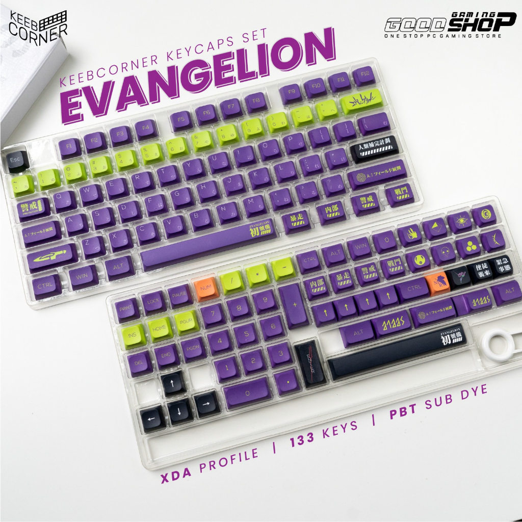 KC Keycaps Evangelion XDA 133 Keys