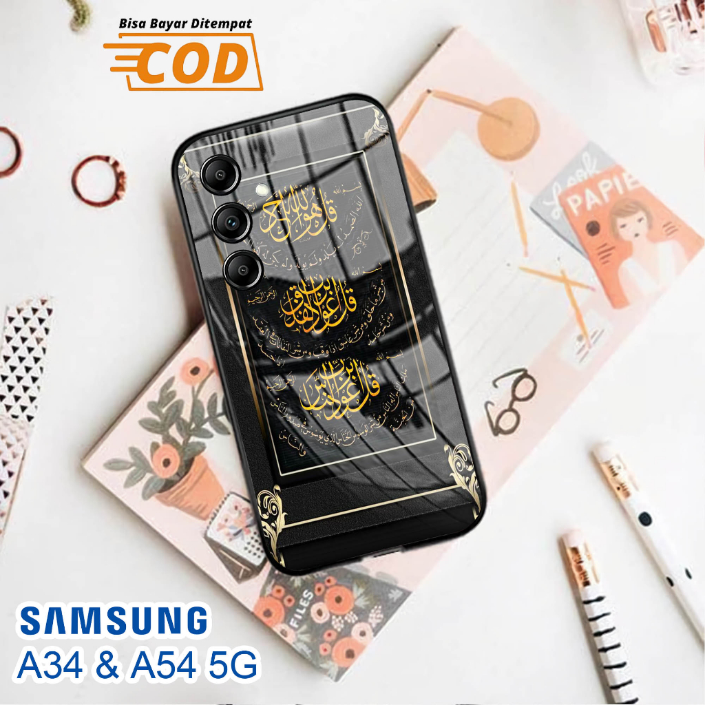 Softcase Glass Kaca SAMSUNG A34 & SAMSUNG A54 (5G) - Case Handphone SAMSUNG A34 & SAMSUNG A54 (5G) [