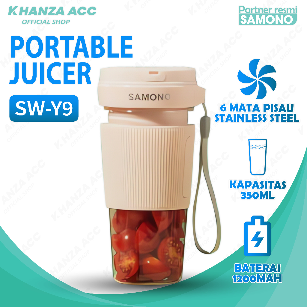 KHANZAACC SAMONO SW-Y9 Portable Juicer 350ml Large Capacity