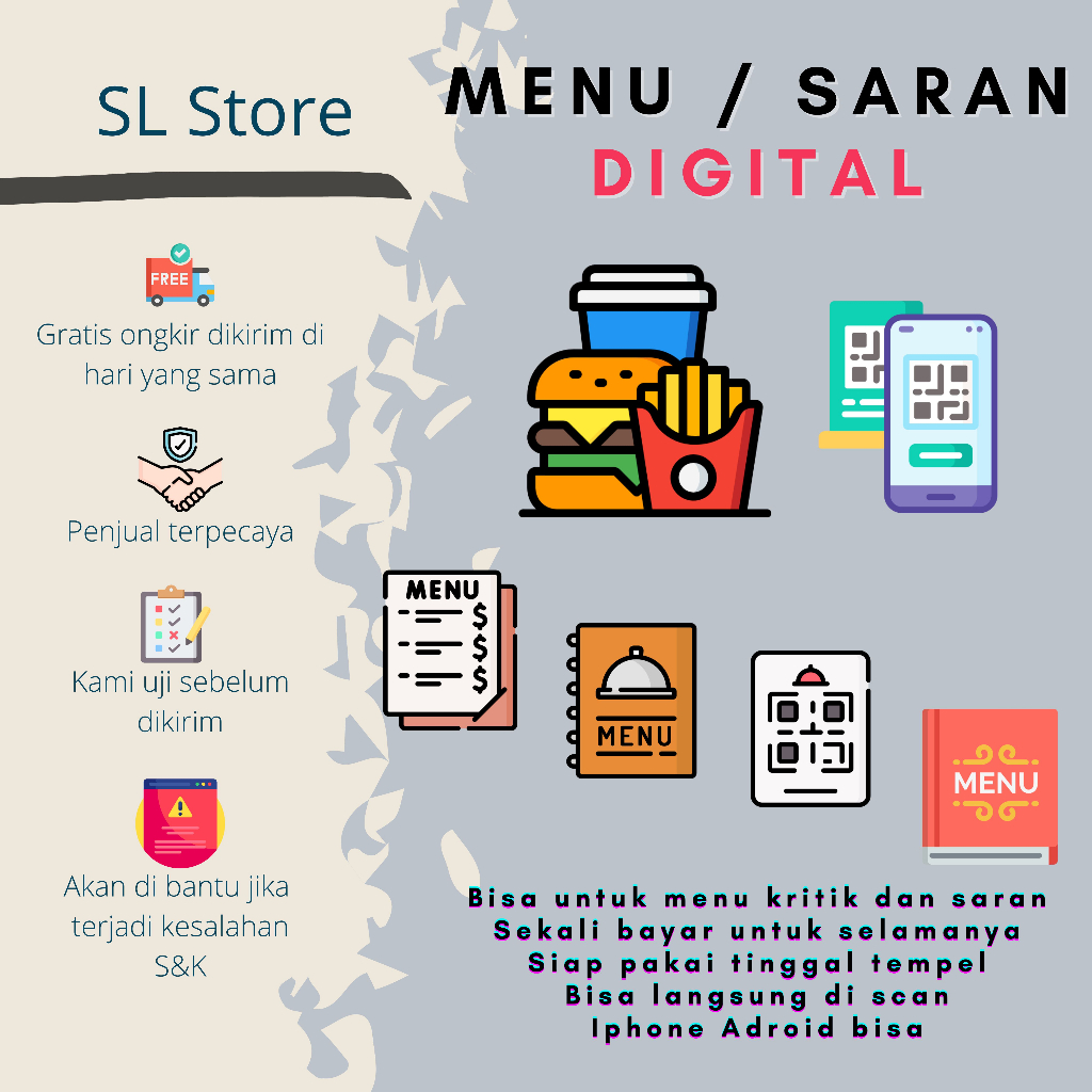 

Cetak Barcode Untuk Buku Menu Digital / Kritik dan Saran Digital Selamanya Tidak Akan Luntur
