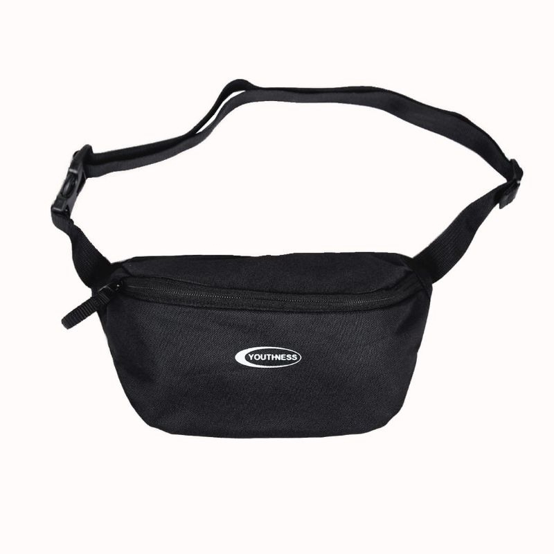 tas waist bag logo black