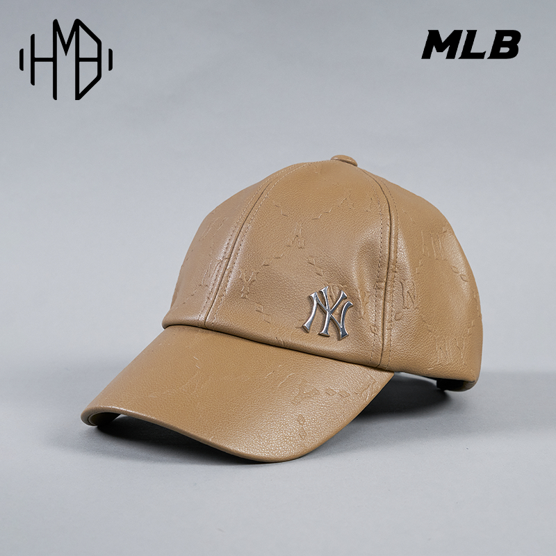 MLB Korea NY Yankees Dia Monogram Embo Leather Cap