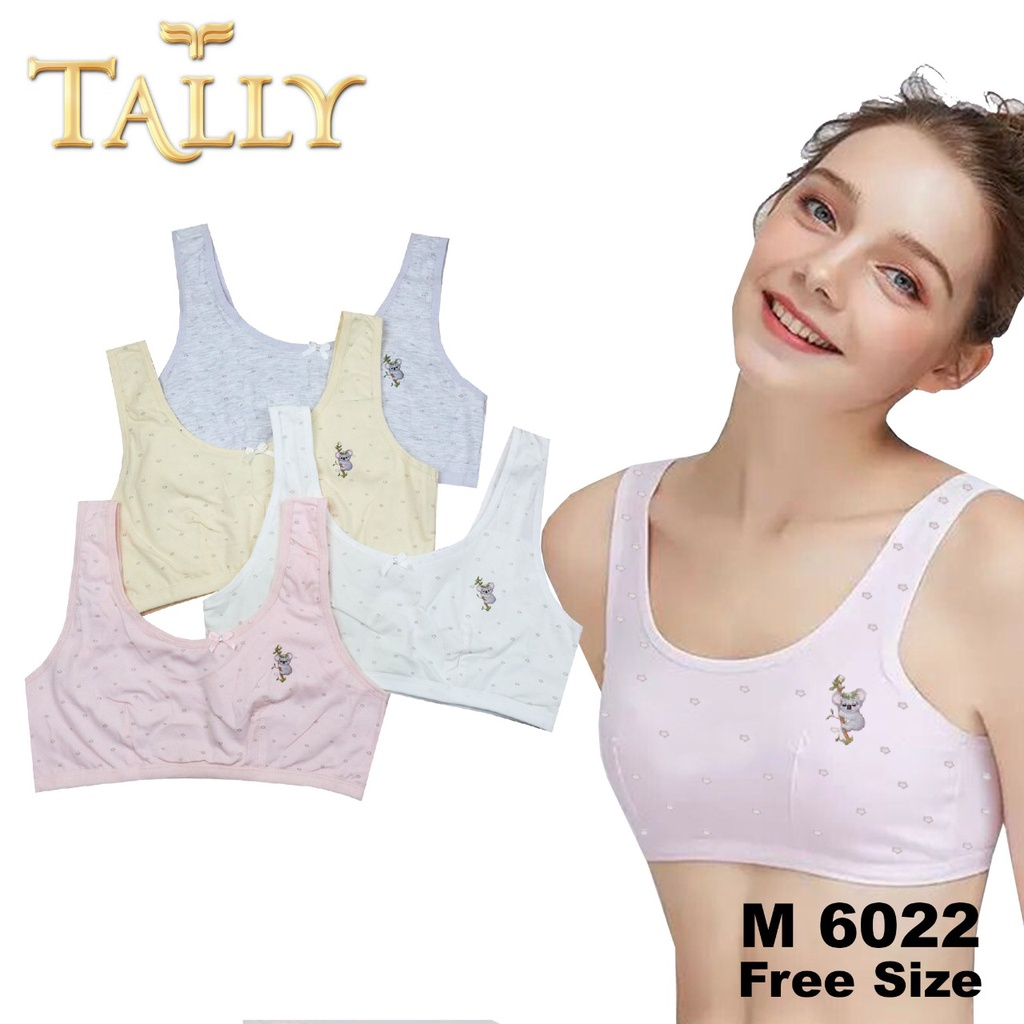 MINISET 6022 TALLY - TALLY MINISET 6022 I TANPA BUSA I FREE SIZE I BAHAN KATUN MINISET TALLY 6022 BAHAN KATUNTALLY Miniset Anak Busa Tipis Tanpa Kawat Bahan Katun Size Besar Minibra Anak Step 1 Motif M 6022