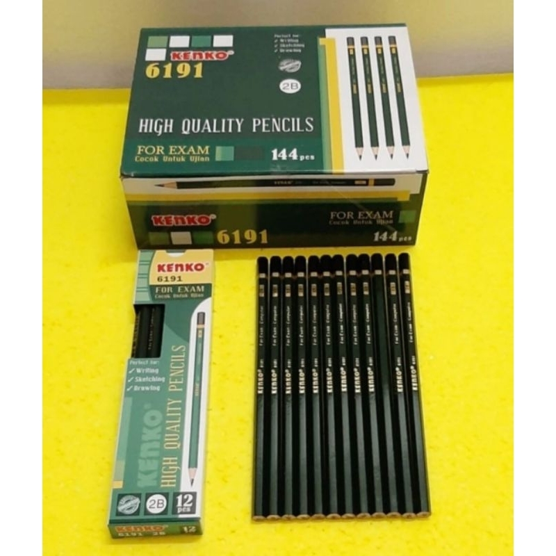 

Kenko Pensil 2B 6191 High Quality Pencils 1 lusin