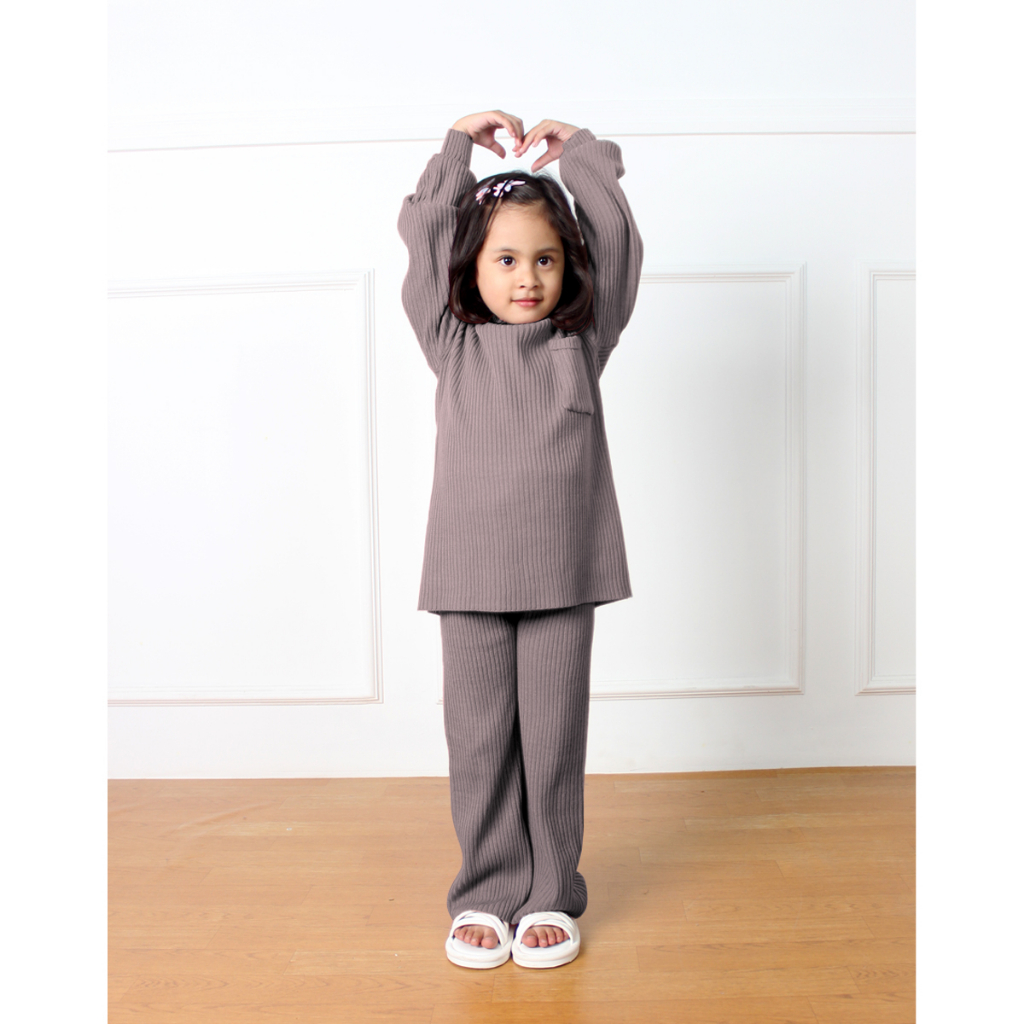 ZAHRA Setelan Rajut PREMIUM Anak Perempuan CHAYRA | Set Pakaian Anak Rajut Umur 2 - 7 Tahun
