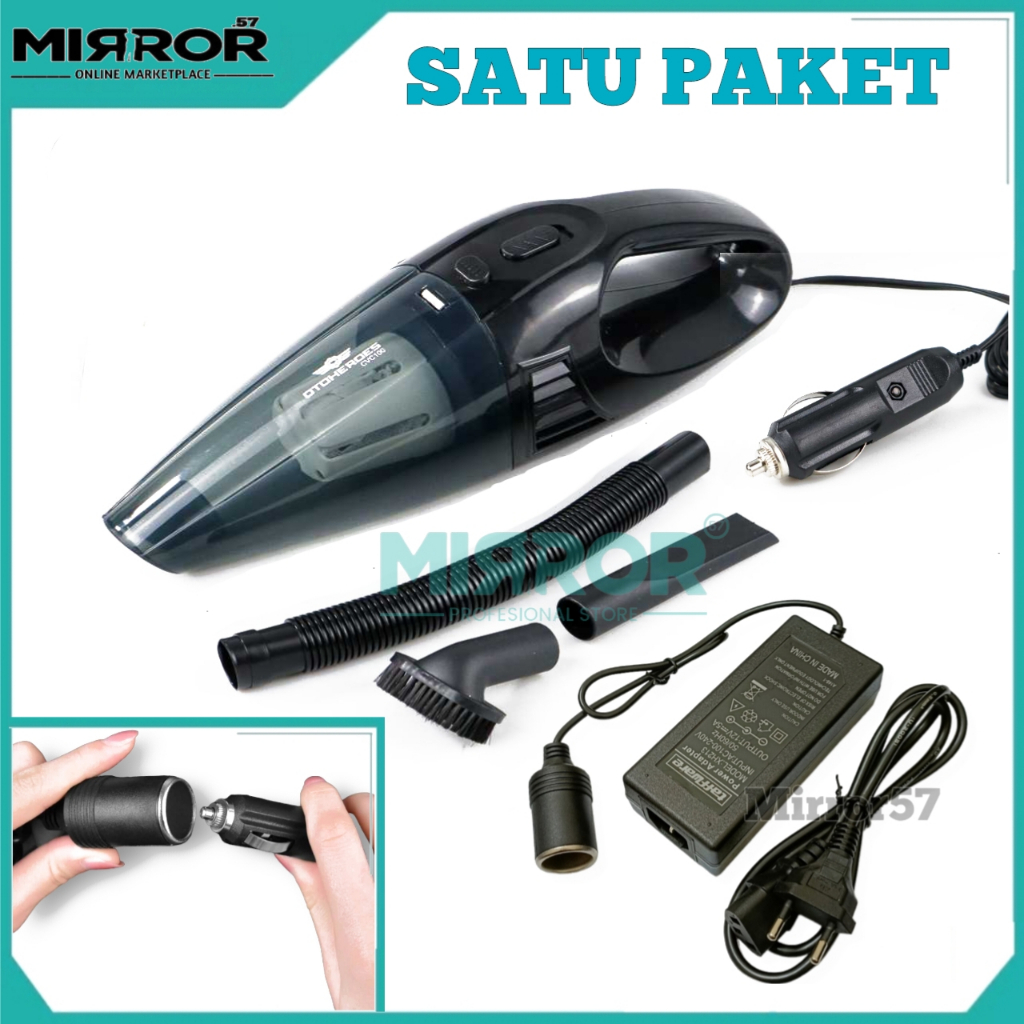 Vacuum Cleaner Portable Penyedot Debu Mobil Pembersih Debu Rumah 12V 70W