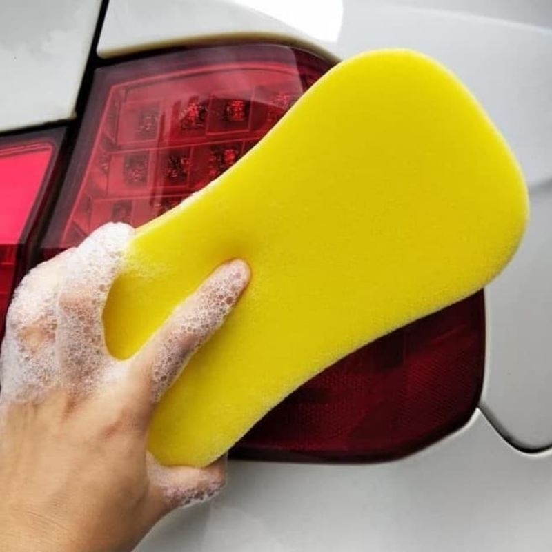 Spons cuci mobil sponge busa mobil motor spon kuning 8 busa foam carwash spons tebal