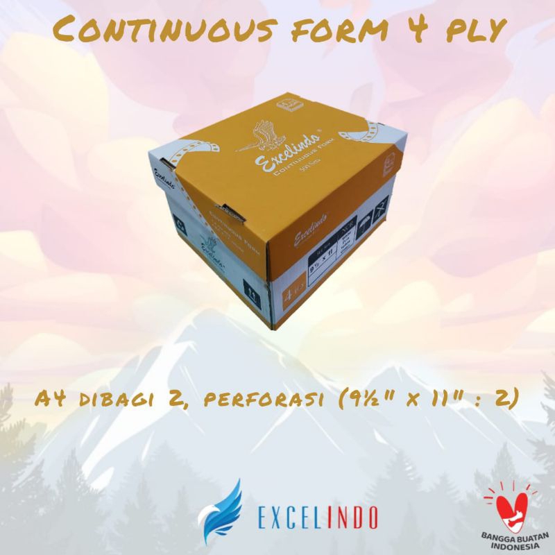 

Kertas Continuous form 4ply PRS 9.5x11"dibagi 2