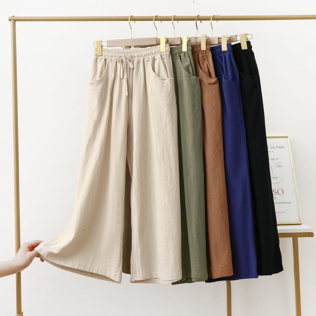 Celana Kulot Crinkle Airflow Premium - Celana Kulot Jumbo - Celana Wanita Jumbo