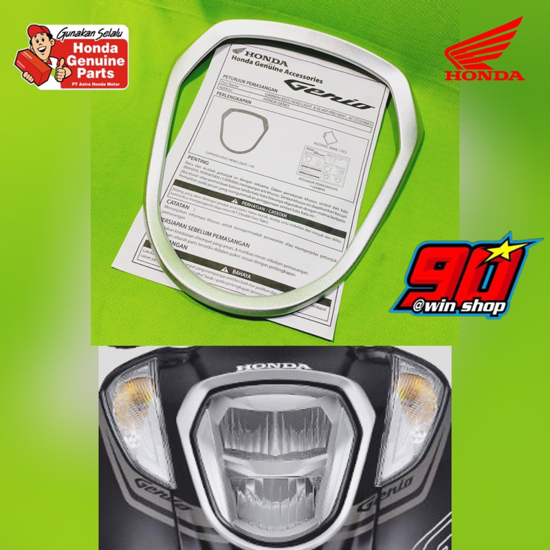 Garnish lampu depan Headlight Honda Genio 2019-2023 original AHM