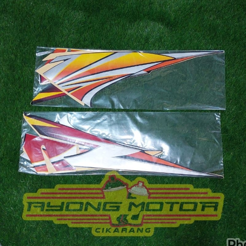 Striping Honda Tiger 2000 2001/2002 Hitam Silver