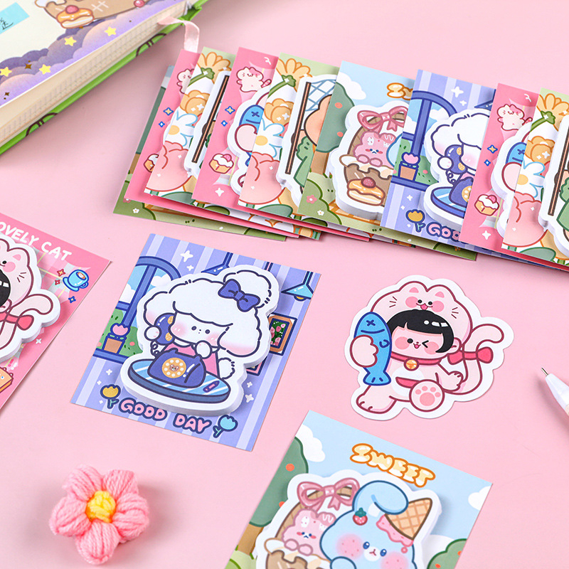 PAOPAO Sticky Notes Cute Manis Character Lovely Cat