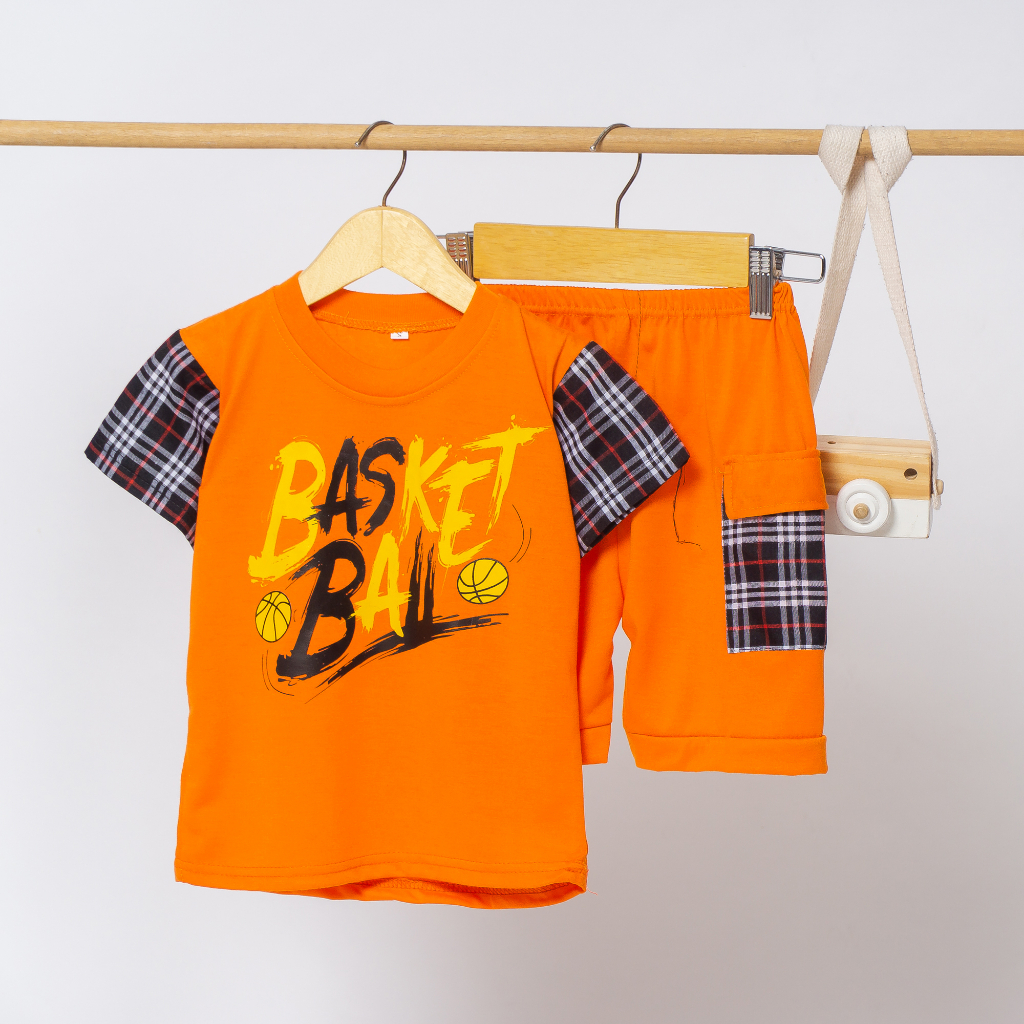 Top Kid Setelan Kaos Jordan Celana Pendek Anak Laki 2-9 Tahun 019