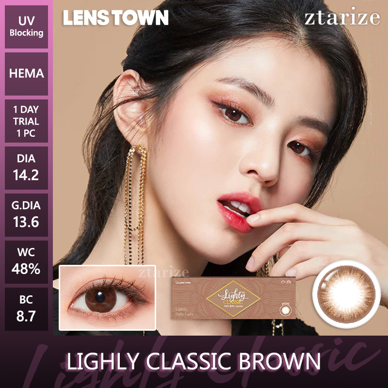 ztarize - Ready Stock - Trial LENSTOWN 🇰🇷 Lighly Classic Brown 1 Day Daily Soft Contact Lens 1 Pc LE