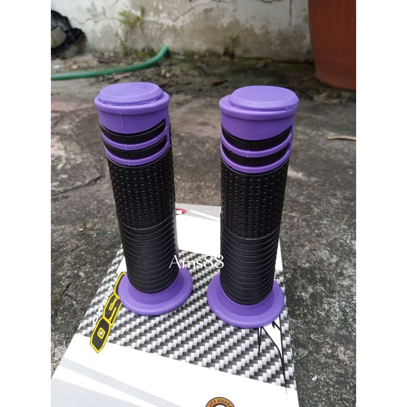 HANDGRIP HANDFAT GRIP DOMINO WARNA UNGU BLACK SARUNG GAS MOTOR BISA SEMUA MOTOR UNIVERSAL